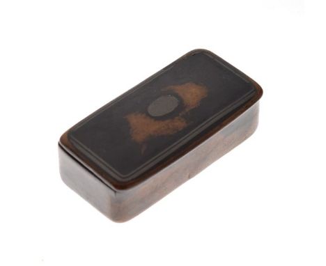 19th Century papier-mâché  rectangular snuff box  
