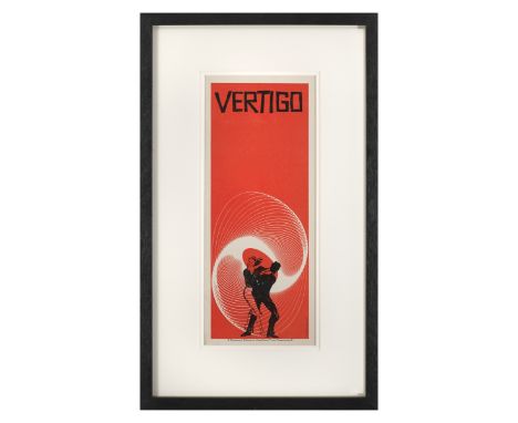 Vertigo (1958)Original US trade advertisementArtist: Saul Bass (1920-1996)Unframed: 14 x 5 in. (36 x 13 cm)Framed: 18 3/4 x 1