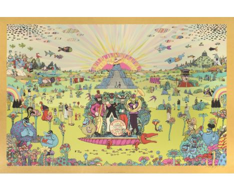 Yellow Submarine: Pepperland (1968)Hand signed limited edition screen print variant printer's proof poster (2015)Artist: Mark