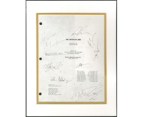 The Imitation Game (2014)Original 'White Shooting Script' cover page (two sides) dated 16 August, 2013 and signed in pen by K