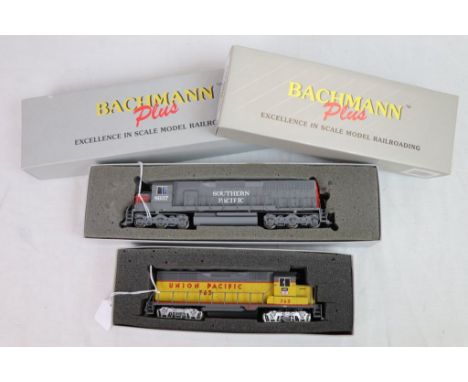 Two boxed Bachmann Plus HO scale engines to include 11503 #763 EMD GP35 Diesel and 11604 EMD SD45 Diesel (SP Bloody Nose) #89