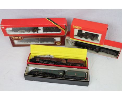 Six OO gauge locomotives to include 3 x boxed (Hornby R2540 BR 0-6-0T Class J83 weathered edition, LMS 5112, and GMR Airfix F