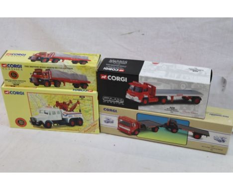 Four boxed Corgi diecast models to include British Road Services x 2 (19901 Bedford S Type Tractor Unit with flat trailer and