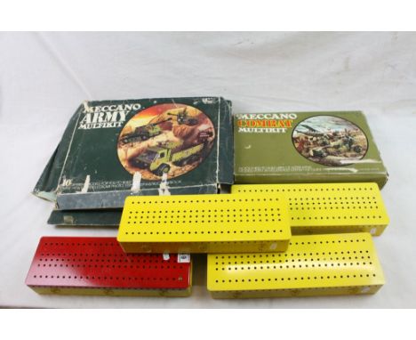 Boxed  Meccano Combat Multikit and Boxed Meccano Army Military Kit (both boxes tatty and contents unchecked but appear mostly