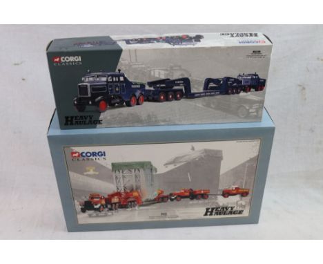 Two boxed ltd edn Corgi Heavy Haulage models to include 31009 Wynns Diamond T Ballast (x2) 24 Wheel Girder Trailer with boile