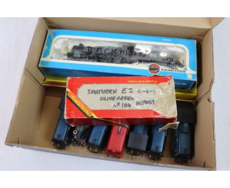 10 OO gauge locomotives to include three in boxes (incorrect or damaged boxes) featuring Bachmann SE&CR 810 2-6-0, Triang Hor