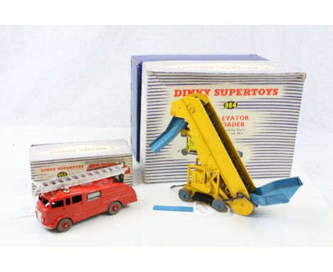 Two boxed Dinky Supertoys to include 964 Elevator Loader and 955 Fire Engine both showing some paint loss/chips, boxes fair-g