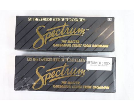 Two boxed Bachmann Spectrum engines to include 80021 GE 44 Ton Diesel Switchers New Haven (Orange and Black) #0818 and 410821