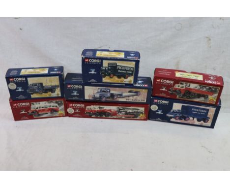 Seven boxed Corgi Classics diecast models to include Pickfords x 4 (16702, 20501, 22701 & 30501) and British Railways x 3 (18