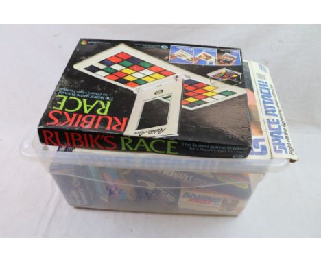 Collection of vintage boxed games circa 1970s onwards to include Subbuteo, Space Attack, Ideal Mouse Trap, etc, unchecked (tw
