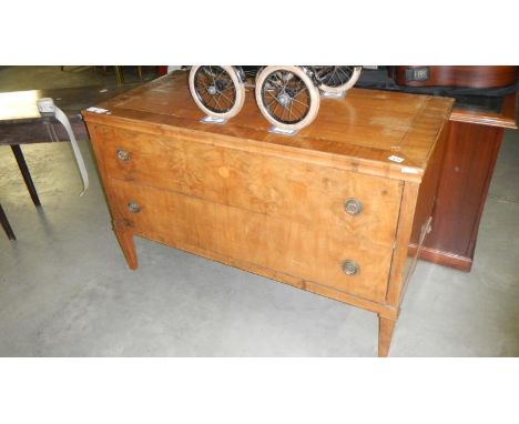 A 19th C Italian fruitwood commode chest