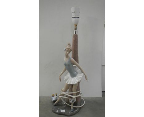 A large NAO figural table lamp of a girl