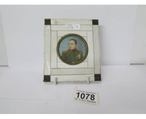 A miniature portrait of Napoleon Bonaparte 