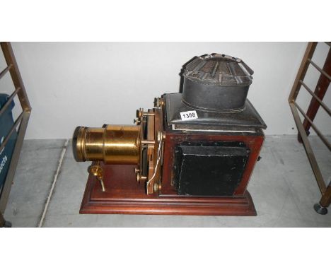 A magic lantern projector