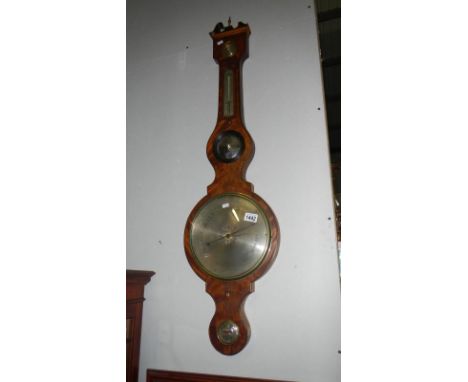 A mahogany inlaid barometer a/f