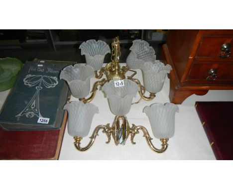 A Christopher Wray 5 branch ceiling light