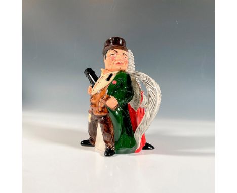 This prototype colorway depicts the drunkard with green coat and light brown vest. Royal Doulton backstamp. Issued: 20th cent