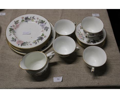 A Royal Worcester fine bone china tea set (June Garland) 