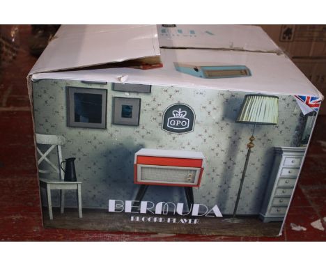A new boxed vintage style record player 