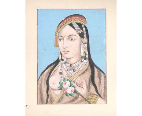 Portrait of a Courtesan, Jaipur, India, circa 1900, gouache on paper   Portrait of a Courtesan, Jaipur, India, circa 1900,   