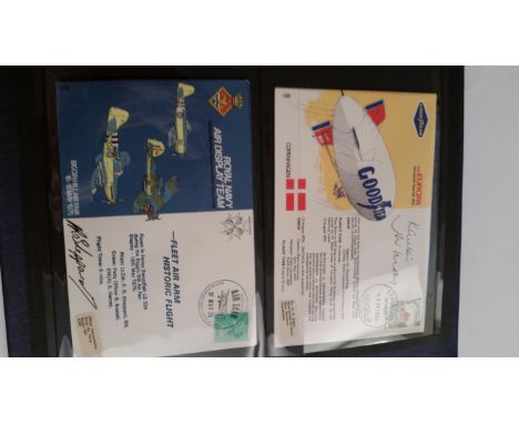 AVIATION, commemorative first day covers, some signed, 53 signatures total, inc. C Hyde-Smith, R Eccles, A Sweeney,M Finlay, 