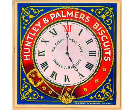 HUNTLEY &amp; PALMER, advert, plastic record, with clock-face to reverse, op, VG, 2