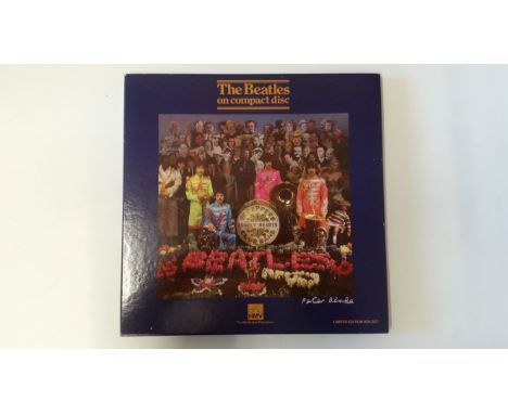 POP MUSIC, The Beatles, compact disc box set, Sgt Pepper, signed to cover by Peter Blake, EX