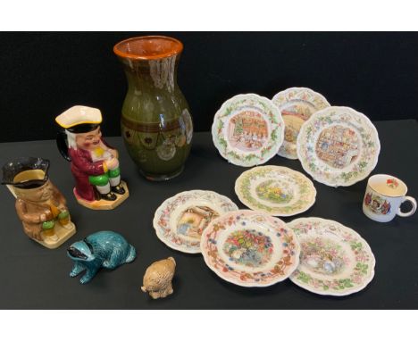 A Royal Doulton Bramley Hedge Four Season plates;  others, The Store Stumpy, Carabtree Cottage, The Entertainment;  Poole bad