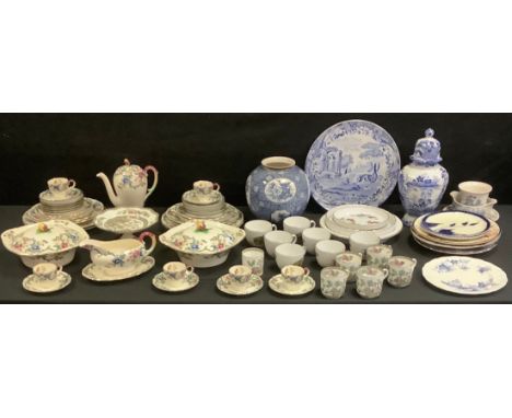 A Spode Italian pattern plate;  Coalport Indian Tree;  Royal Cauldron;  Royal Worcester Oven to Table ware;  etc 