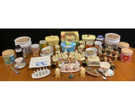 Advertising - Anchor Butter, Lurpak, Ringtons, Nescafe;  retro storage jars;  Wade, Poole cruet;  novelty corkscrews; Franz H