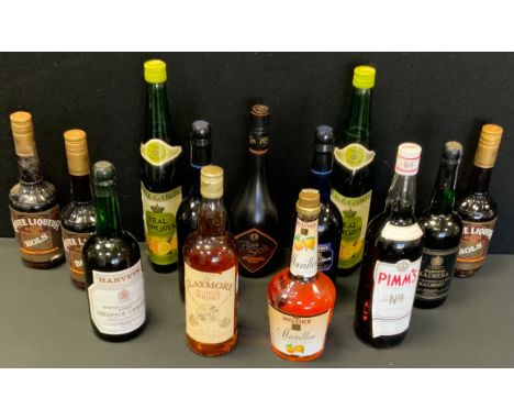 Wines and Spirits - Spirits liqueurs sherry, Bols Coffee liqueus, 30%vol, 50cl; Harveys, Bristol cream, choicest old full pal