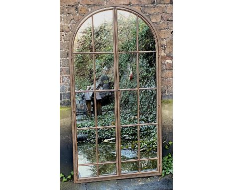 ARCHITECURAL GARDEN WALL MIRROR, gated design, 170cm x 90cm. 