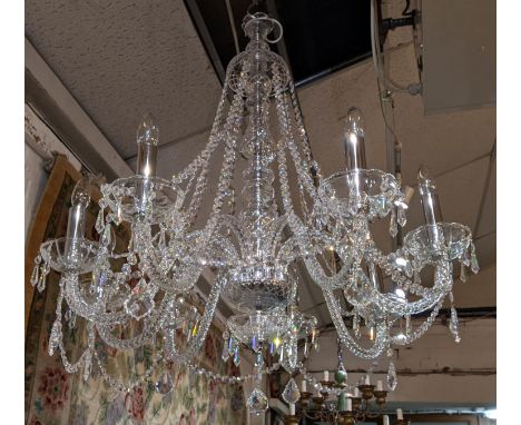 CHANDELIER, 90cm drop, contemporary, eight branch. 