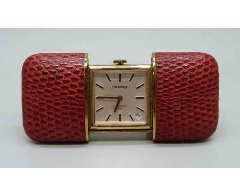 A Mappin snake skin effect vintage purse watch 