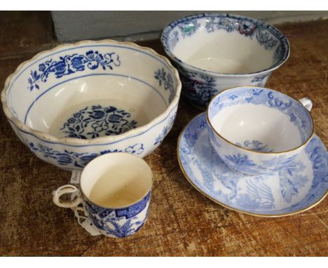 A collection of blue and white china, Spode, Meissen, Royal Worcester, etc. **PLEASE NOTE THIS LOT IS NOT ELIGIBLE FOR IN-HOU