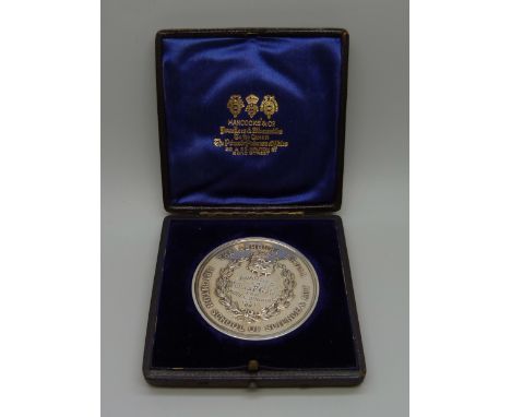 A Victorian medallion, The Ashbury Medal Brighton School Of Science &amp; Art, by Hancock's &amp; Co., cased, 58.2g, not hall