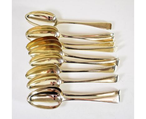 A Set of Twelve Victorian Silver Old English Pattern Table Spoons, George Adams (Chawner &amp; Co), London 1874, engraved wit
