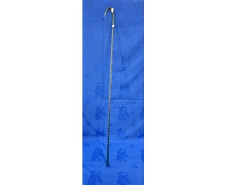 A GLASS BARLEY TWIST WALKING STICK 109cm length