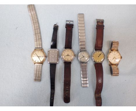 A COLLECTION OF GENT'S VINTAGE WRISTWATCHES manual wind, Ingersoll, Timex and Incabloc 