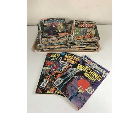 Approximately eighty mid 20th century and later DC comics -  Aquaman, Cat Woman, Superman etc 