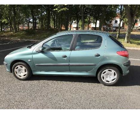A Peugeot 206 LX motorcar, registration KY51 0SA, first registered 15.11.2001, five door hatchback, petrol, 1360CC, one key, 