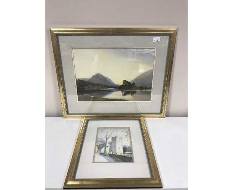 A box assorted framed pictures and prints, photo frames, twist stem lamp and a quantity of Corinthian figures and two Heaton 