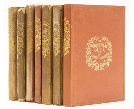 Dickens (Charles) A Christmas Carol, fifth or sixth edition, title printed in red &amp; blue, half-title and verso of title p