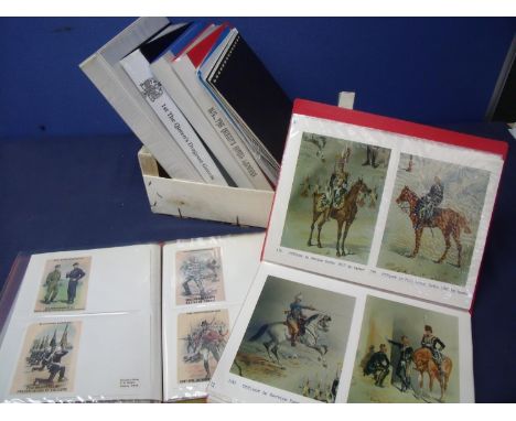 Seven albums of regimental history in photographic print form relating to various regiments including various guards regiment
