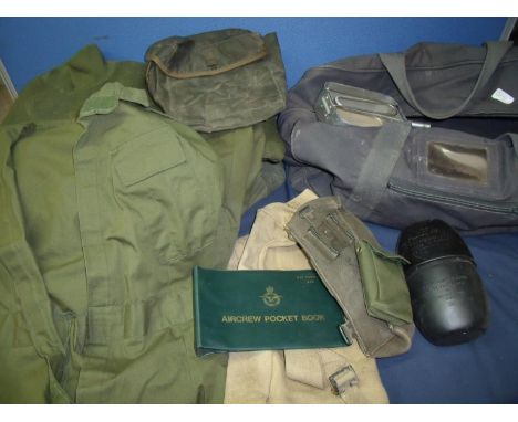 Two military issue kitbags with a selection of various army surplus clothing including a two piece thermal, immersion suit, c