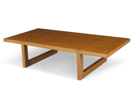 Edward J. Wormley (1907-1995) for Dunbar,   Model â€˜4460â€™ coffee table, circa 1950,  Walnut veneered wood,  Stamped to und