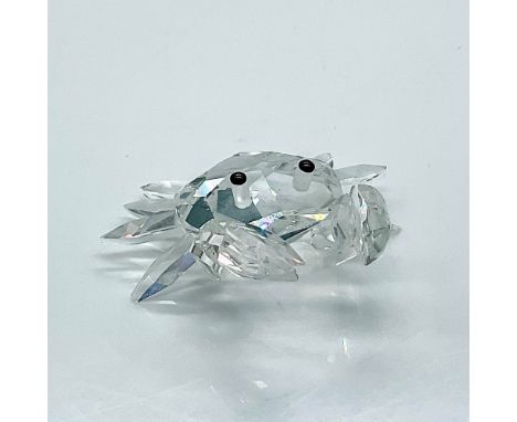 Multifaceted clear crystal crab with black eyes. Swarovski etched backstamp. Certificate of Authenticity included. This item 