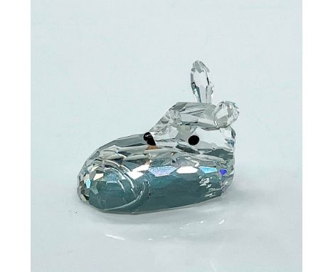 Multifaceted clear crystal roe deer fawn was part of the Woodland Friends collection with black eyes and nose. Swarovski etch