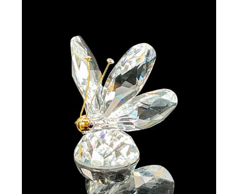 This lovely butterfly has gold antenna with a large gold nose which covers most of the face and resembles a mask. It has blac
