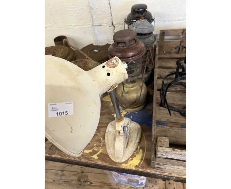 Three vintage tilley lamps together with a British made Erson table lamp